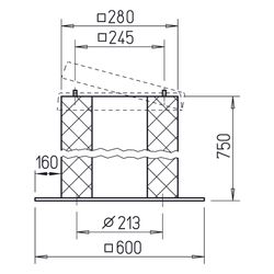 Helios SSD 180 Sockelschalldämpfer mit Scharnier... HELIOS-05289 4010184052890 (Abb. 1)