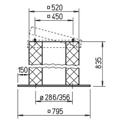 Helios Sockelschalldämpfer SSD 250/315, mit Klappmechanismus... HELIOS-05292 4010184052920 (Abb. 1)