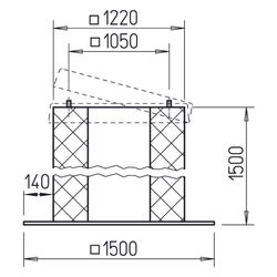 Helios SSD 710 Sockelschalldämpfer, Höhe 1500mm... HELIOS-05287 4010184052876 (Abb. 1)
