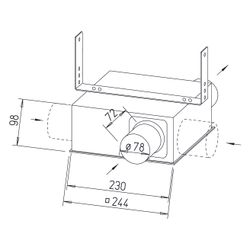 Helios SVV 80 SlimVent Radialventilator mit Rohranschluss DN 80, 110/65/35m3h, 230V... HELIOS-02660 4010184026600 (Abb. 1)