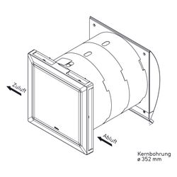 Helios KWL EC 60 PRO Lüftungseinsatz komplett, Bedienelement, Innenfassade, Software 1.25... HELIOS-09951 4010184099512 (Abb. 1)