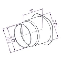 Helios ELS-ZAS Zweitraum-Anschlussstutzen zu ELS-GU/-GUBA und -GBU..Z..... HELIOS-08184 4010184081845 (Abb. 1)