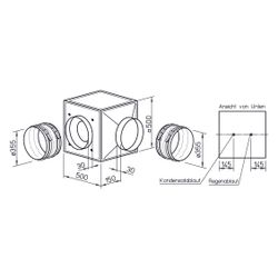 Helios GBD EC 355 T120 Gigabox EC inkl. Formstück und flexiblen Manschetten DN 355, 3-PH ... HELIOS-06452 4010184064527 (Abb. 1)