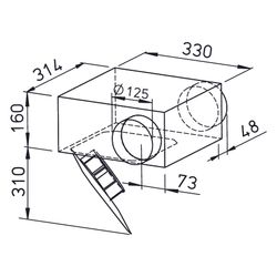 Helios SVR 125 B SlimVent Radialventilator mit Rohranschluss DN 125, 400/290m3/h, 41/59W,... HELIOS-02671 4010184026716 (Abb. 1)