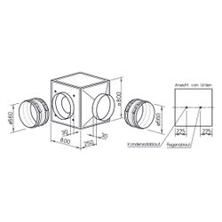 Helios GBD EC 560 T120 Gigabox EC inkl. Formstück und flexiblen Manschetten DN 560, 3-PH ... HELIOS-06481 4010184064817 (Abb. 1)