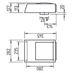 Helios AV 100 Außenwand-Abluftventilator mit Rohranschluss DN 100mm, 310m3/h, 55W, 230V... HELIOS-02654 4010184026549 (Abb. 1)