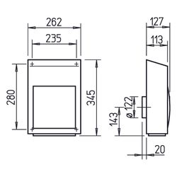Helios AV 125 Außenwand-Abluftventilator mit Rohranschluss DN 125mm, 360m3/h, 54W, 230V... HELIOS-02655 4010184026556 (Abb. 1)