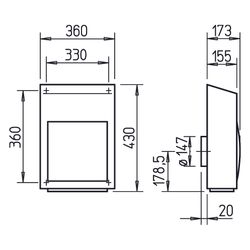 Helios AV 150 Außenwand-Abluftventilator mit Rohranschluss DN 150mm, 620m3/h, 100W, 230V... HELIOS-02656 4010184026563 (Abb. 1)