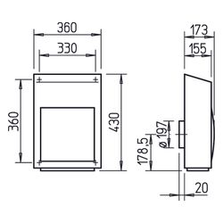 Helios AV 200 Außenwand-Abluftventilator mit Rohranschluss DN 200mm, 785m3/h, 155W, 230V... HELIOS-02657 4010184026570 (Abb. 1)