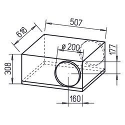 Helios SB 200 D Silentbox Rohrventilator DN 200, 1-PH 230V schallgedämpft, 1030m3/h, 160W... HELIOS-09564 4010184095644 (Abb. 1)