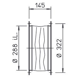 Helios STS 280 flexible Verbindung DN 280 mit 2 Rohrflanschen... HELIOS-01231 4010184012313 (Abb. 1)
