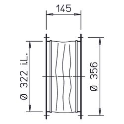Helios STS 315 flexible Verbindung DN 315 mit 2 Rohrflanschen... HELIOS-01221 4010184012214 (Abb. 1)