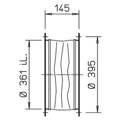 Helios STS 355 flexible Verbindung DN 355 mit 2 Rohrflanschen... HELIOS-01222 4010184012221 (Abb. 1)