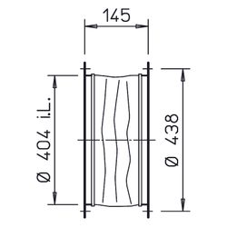Helios STS 400 flexible Verbindung DN 400 mit 2 Rohrflanschen... HELIOS-01223 4010184012238 (Abb. 1)