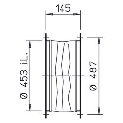Helios STS 450 flexible Verbindung DN 450 mit 2 Rohrflanschen... HELIOS-01224 4010184012245 (Abb. 1)