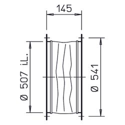 Helios STS 500 flexible Verbindung DN 500 mit 2 Rohrflanschen... HELIOS-01225 4010184012252 (Abb. 1)