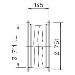 Helios STS 710 flexible Verbindung DN 710 mit 2 Rohrflanschen... HELIOS-01229 4010184012290 (Abb. 1)