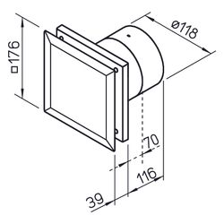 Helios M1/120 Minivent DN 120 zweistufig, Weiß... HELIOS-06360 4010184063605 (Abb. 1)