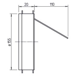 Helios KAK 160 Kaltrauch-Absperrklappe DN 160 mit Magnetverschluss... HELIOS-04099 4010184040996 (Abb. 1)