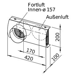 Helios IsoPipe Fassaden-Kombiblende IP-FKB 125, universell einsetzbar, Edelstahl, DN 125... HELIOS-02689 4010184026891 (Abb. 1)
