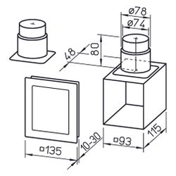 Helios ELS-ZS Zweitraumset bestehend aus Absaugeinheit, und Zweitraumanschlussstutzen... HELIOS-08186 4010184081869 (Abb. 1)