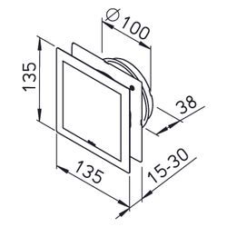Helios DLV 100 Design-Lüftungsventil für Ab- und Zuluft einstellbar mit G2-Filter... HELIOS-03039 4010184030393 (Abb. 1)