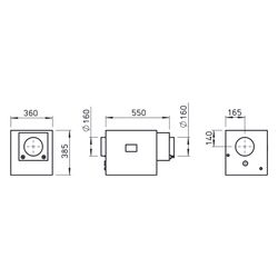 Helios HygroBox KWL HBX 250 WW R Zuluft rechts, Warmwasser-Vorheizung, 350m3/h, 1,5kW, 23... HELIOS-40186 4010184401865 (Abb. 1)