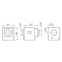 Helios HygroBox KWL HBX 500 WW R Zuluft rechts, Warmwasser-Vorheizung, 500m3/h, 4,2kW, 23... HELIOS-40190 4010184401902 (Abb. 1)