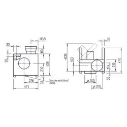 Helios MBW EC 225 Megabox mit EC-Motor 1-PH 230V regelbar, 270W, DN 200, 1350m3/h... HELIOS-05842 4010184058427 (Abb. 1)