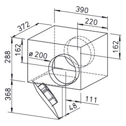 Helios SVS EC 200 A SlimVent EC schallgedämpfter Radialventilator DN 200, 1-PH 200-240V r... HELIOS-03390 4010184033905 (Abb. 1)