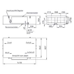 Helios KWL EC 700 D PRO KWL-Deckengerät mit WRG, EC-Ventilatoren, 680m3/h, Auto-Bypass Au... HELIOS-04171 4010184041719 (Abb. 1)