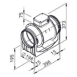 Helios Multivent-Rohrventilator MV EC 200, EC 1-PH 230V regelbar, 1.000m3/h, 80W, DN 200... HELIOS-06034 4010184060345 (Abb. 1)
