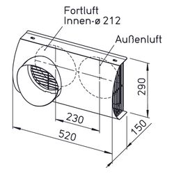 Helios IP-FKB 180 IsoPipe-Fassaden-Kombiblende DN 180 universell einsetzbar, Edelstahl... HELIOS-02695 4010184026952 (Abb. 1)