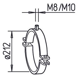 Helios IP-S 180 Befestigungsschelle DN 180... HELIOS-09421 4010184094210 (Abb. 1)