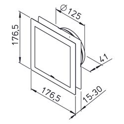 Helios DLV 125 Design-Lüftungsventil für Ab- und Zuluft einstellbar mit G2-Filter... HELIOS-03049 4010184030492 (Abb. 1)
