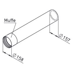Helios IP 125/2000 IsoPipe Rohr DN 125 mit Muffe, Länge 2000mm... HELIOS-09406 4010184094067 (Abb. 1)
