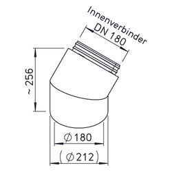 Helios IP-B 180/45 IsoPipe 45 Grad Bogen mit Innenverbinder, EPE, Brandklasse B1... HELIOS-09450 4010184094500 (Abb. 1)