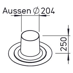 Helios IP-FDP 160/180 Alu-Dachpfanne für Flachdach zu Dachhaube IP-DH 160/180... HELIOS-03545 4010184035459 (Abb. 1)