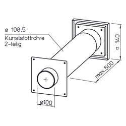 Helios TMK 100 Teleskop-Mauerkasten für Wanddurchführung, DN 100... HELIOS-00844 4010184008446 (Abb. 1)