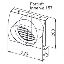 Helios IP-FBF 125 IsoPipe-Fassadenblende Fortluft DN 125, Edelstahl, V2A... HELIOS-03126 4010184031260 (Abb. 1)