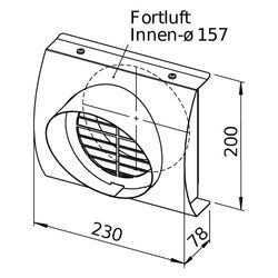 Helios IsoPipe Fassadenblende IP-FBF 125, Fortluft, Edelstahl V2A, DN 125... HELIOS-03126 4010184031260 (Abb. 1)