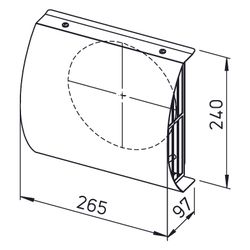 Helios IP-FBA 160 IsoPipe-Fassadenblende Außenluft DN 160, Edelstahl, V2A... HELIOS-03127 4010184031277 (Abb. 1)