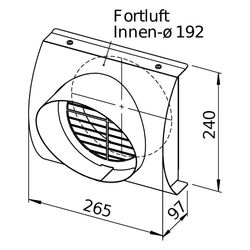 Helios IsoPipe Fassadenblende IP-FBF 160, Fortluft, Edelstahl V2A, DN 160... HELIOS-03128 4010184031284 (Abb. 1)