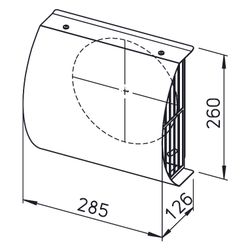 Helios IP-FBA 180 IsoPipe-Fassadenblende Außenluft DN 180, Edelstahl, V2A... HELIOS-03130 4010184031307 (Abb. 1)