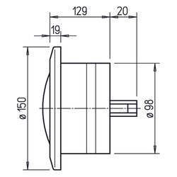 Helios BTK 100 Brandschutz-Tellerventilklappe DN 100, Feuerwiderstandsklasse K90-4102... HELIOS-02633 4010184026334 (Abb. 1)