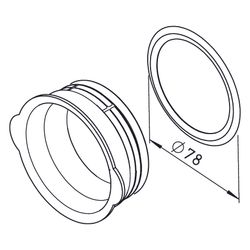 Helios FRS-VDS 75 FlexPipe Verschlussdeckel rund 75 für Stutzen, 1 Deckel und 1 Dichtring... HELIOS-03855 4010184038559 (Abb. 1)