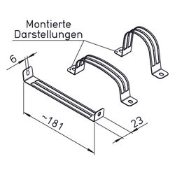 Helios FRS-BS FlexPipe Befestigungsschelle für Rohr rund DN 75 oder oval 51mm, 10 Stück... HELIOS-03869 4010184038696 (Abb. 1)