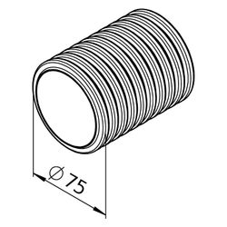 Helios FlexPipe Lüftungsrohr FRS-R 75, 75mm, für Volumenströme bis 20m3/h, 50lfdm... HELIOS-02913 4010184029137 (Abb. 1)
