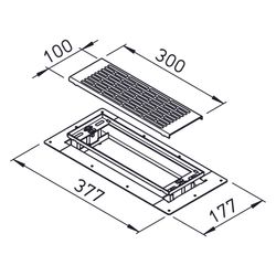 Helios FRS-BGS 1 FlexPipe Bodengitter-Set für Multi-Bodenkasten für Bodengitter... HELIOS-03878 4010184038788 (Abb. 1)
