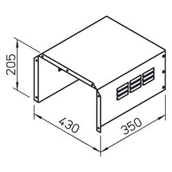 Helios MB-WSD EC 315-400 Wetterschutzdach zu MB EC 315/355/400, 350x380x180mm... HELIOS-01865 4010184018650 (Abb. 1)